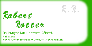 robert notter business card